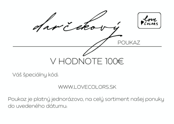 Darčekový poukaz v hodnote 100€