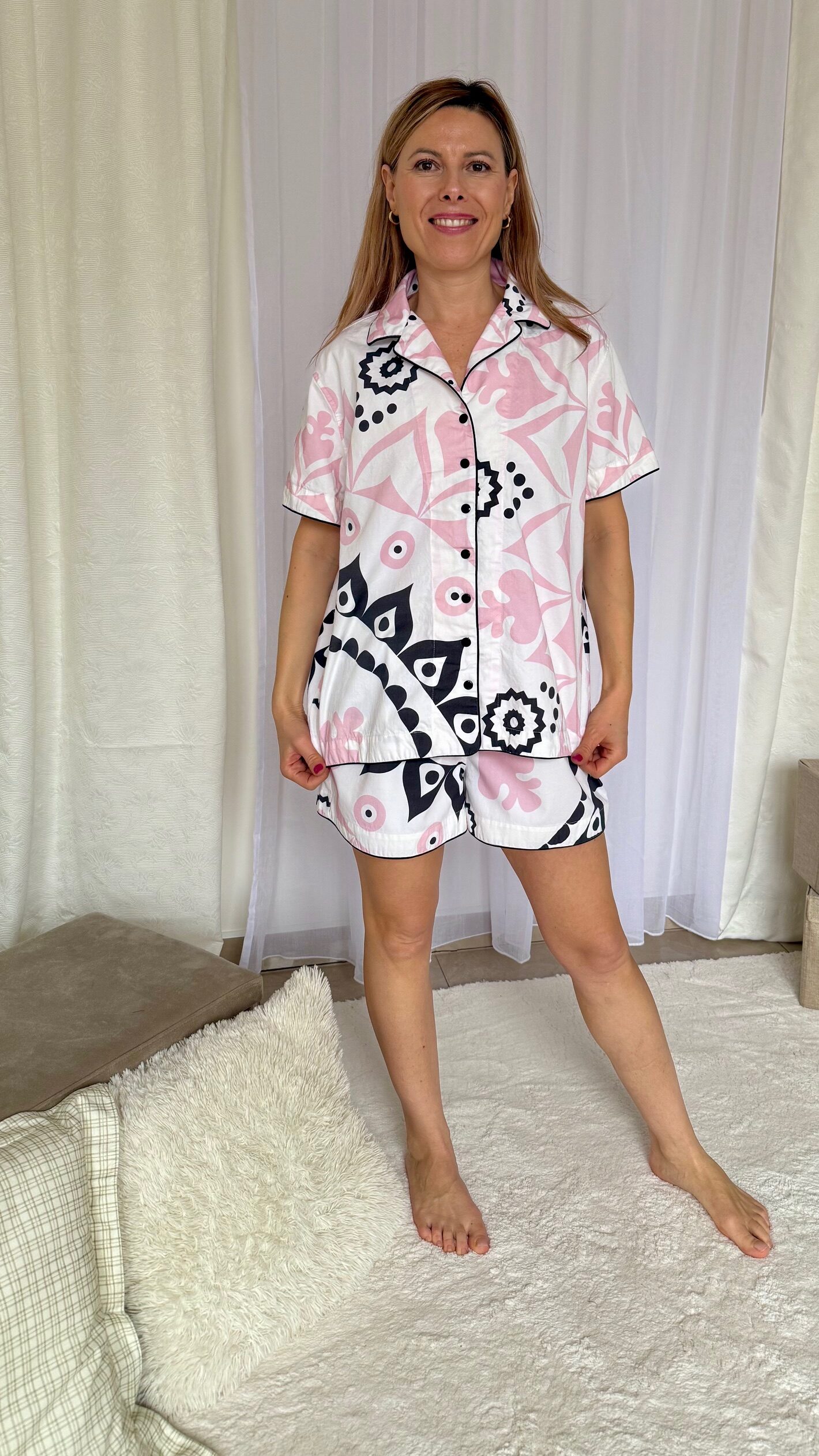 Bavlnený pyžamový set Scrap’n’Nap Pink Mandala black „M“, záber 5