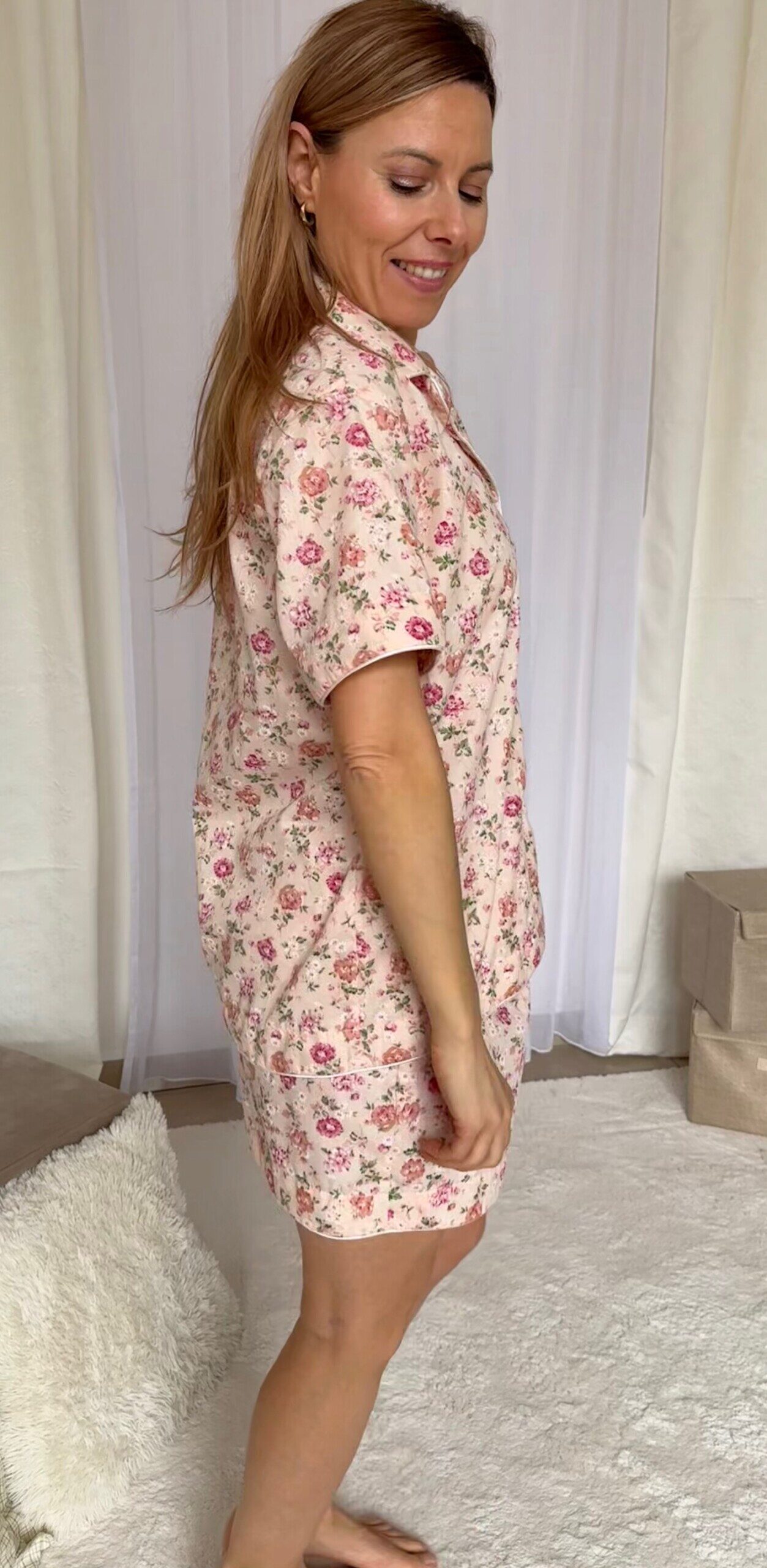 Bavlnený pyžamový set Scrap’n’Nap Small roses „S“, záber 4