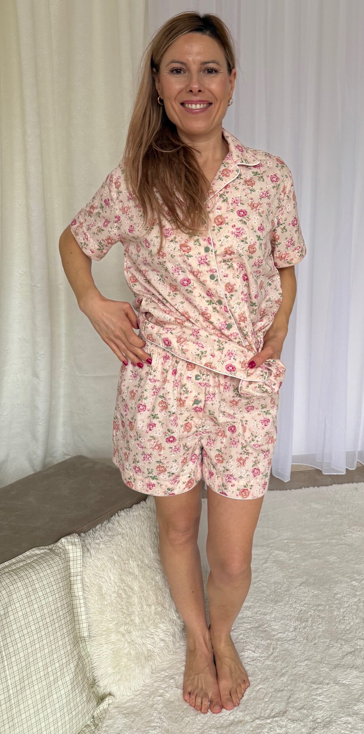 Bavlnený pyžamový set Scrap’n’Nap Small roses „S“, záber 6