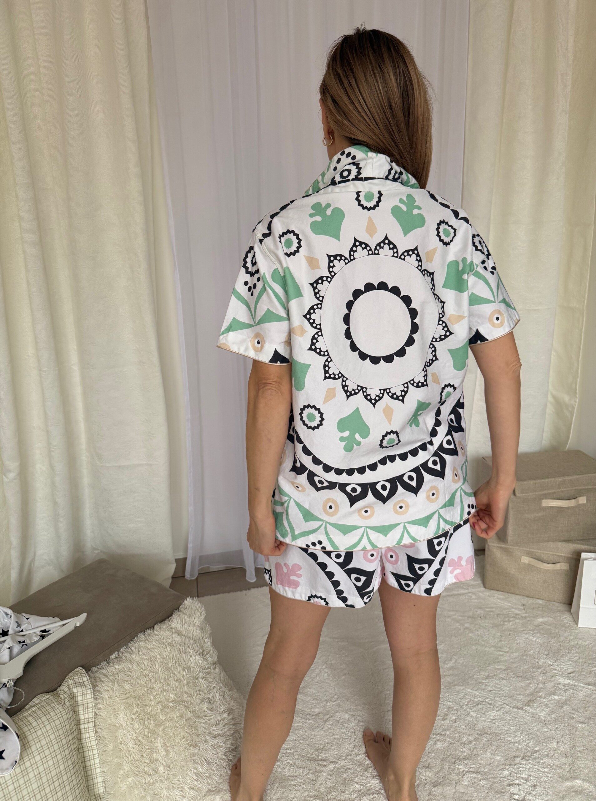 Bavlnený pyžamový set Scrap’n’Nap Mandala duo color „M“, záber 4