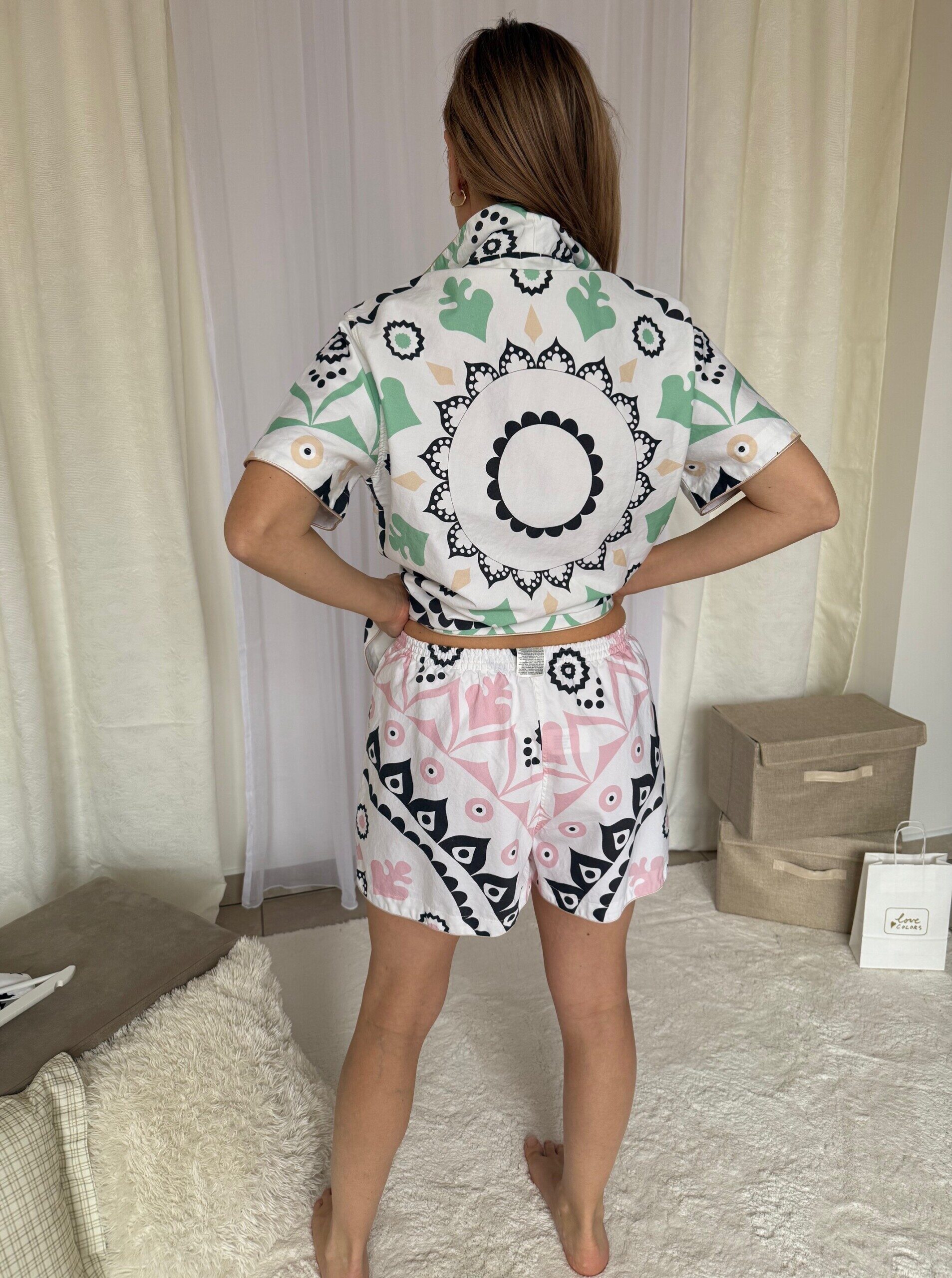Bavlnený pyžamový set Scrap’n’Nap Mandala duo color „M“, záber 3