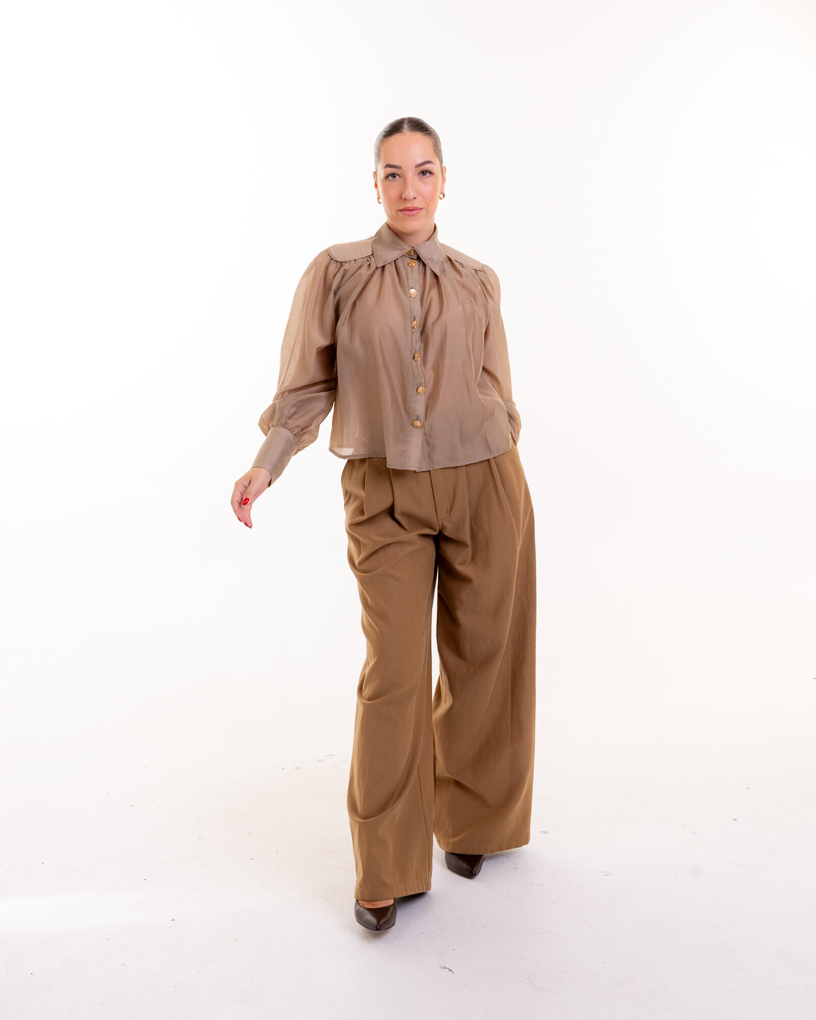 Lucé – dámske wide leg nohavice z lyocelu s vysokým pásom, záber 5